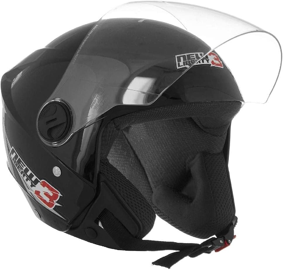 CAPACETE NEW LIBERTY THREE (PRETO BRILHO)